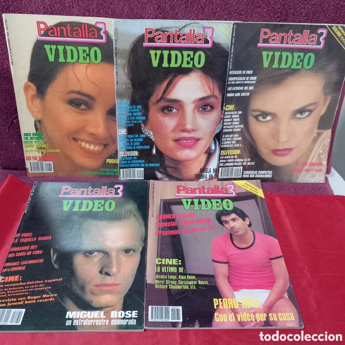 Cine: PANTALLA 3 VIDEO/PORTADA FAMOSOS,ACTORES y ACTRICES ESPA&Ntilde;OLES(POCAS SE&Ntilde;ALES)1985-86
