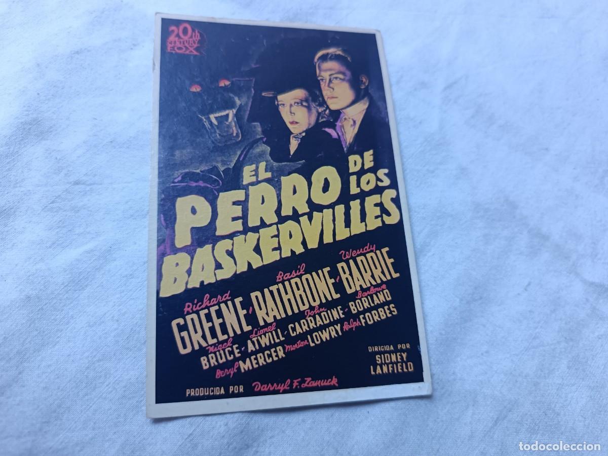 Cine: Folleto de Mano de Cine, Tarjeta (cartulina), El Perro de los Baskervilles