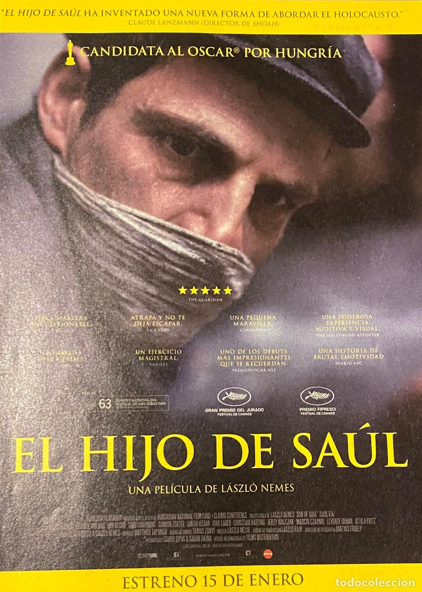 Cine: Reproducci&oacute;n de p&oacute;ster de 'El hijo de Sa&uacute;l'. Cine h&uacute;ngaro. P&aacute;gina de revista. Tama&ntilde;o A4. Enmarcable.
