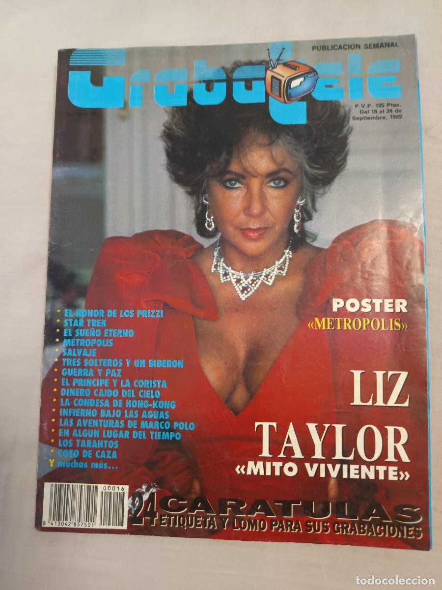 Cine: REVISTA GRABATELE PORTADA LIZ TAYLOR 52 PAGINAS(CARTEL METROPOLIS) SEPTIEMBRE 1989