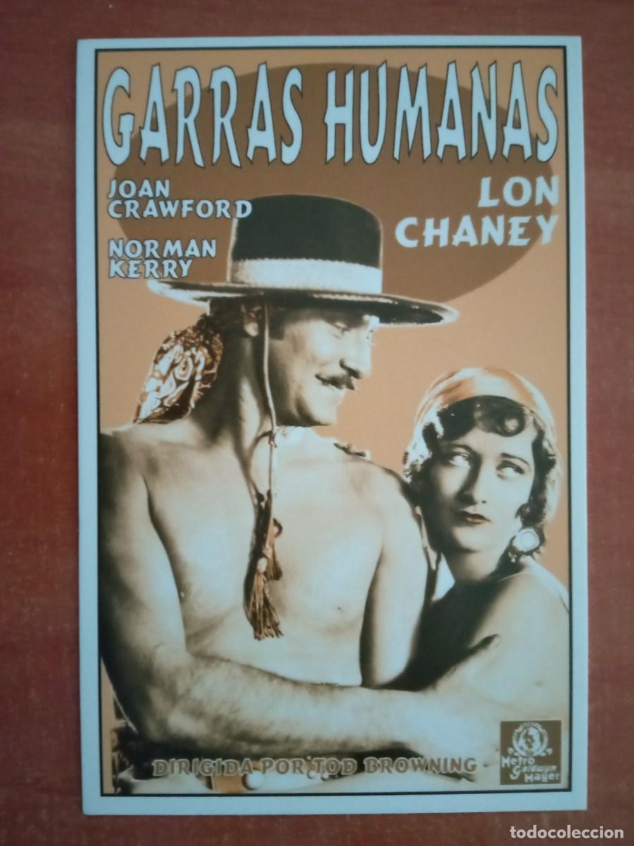 Cine: GARRAS HUMANAS, LON CHANEY, JOAN CRAWFORD, REPRODUCCI&Oacute;N O FACSIMIL HECHO EN LOS A&Ntilde;OS 80