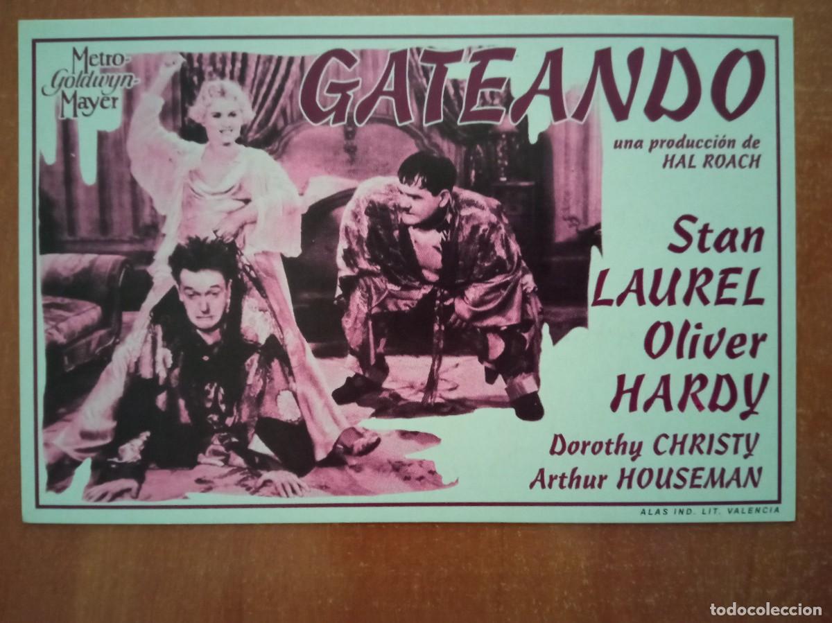 Cine: GATEANDO, STAN LAUREL, OLIVER HARDY, REPRODUCCI&Oacute;N O FACSIMIL ACARTONADO HECHO EN LOS A&Ntilde;OS 80