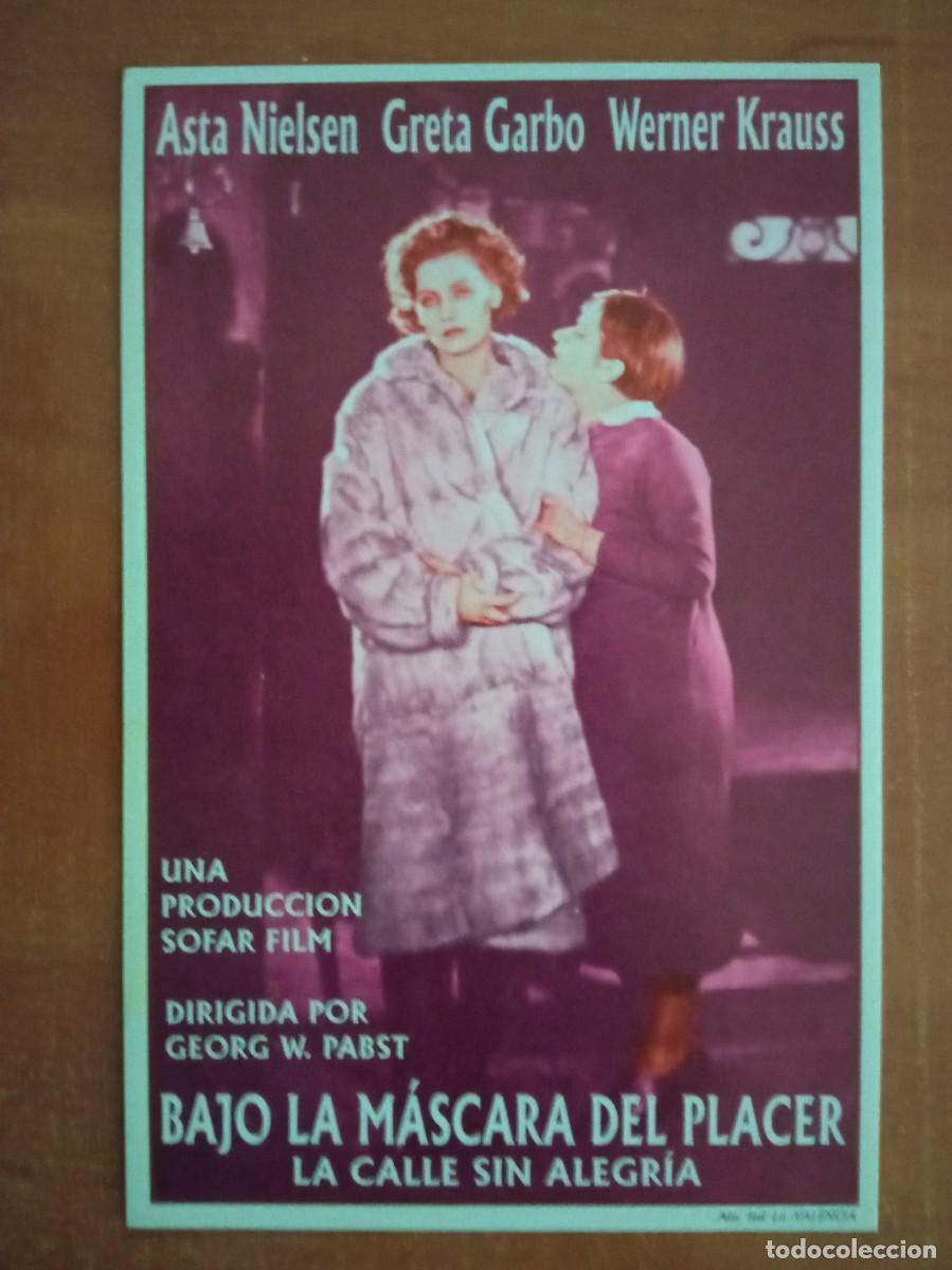 Cine: BAJO LA MASCARA DEL PLACER, GRETA GARBO, REPRODUCCI&Oacute;N O FACSIMIL ACARTONADO HECHO EN LOS A&Ntilde;OS 80