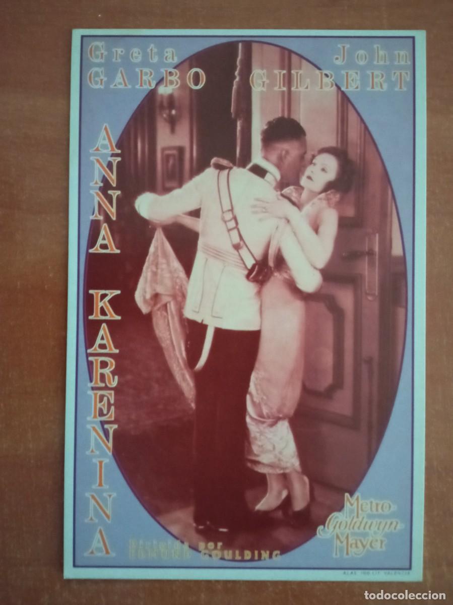 Cine: ANA KARENINA, GRETA GARBO, REPRODUCCI&Oacute;N O FACSIMIL ACARTONADO HECHO EN LOS A&Ntilde;OS 80 EN VALENCIA