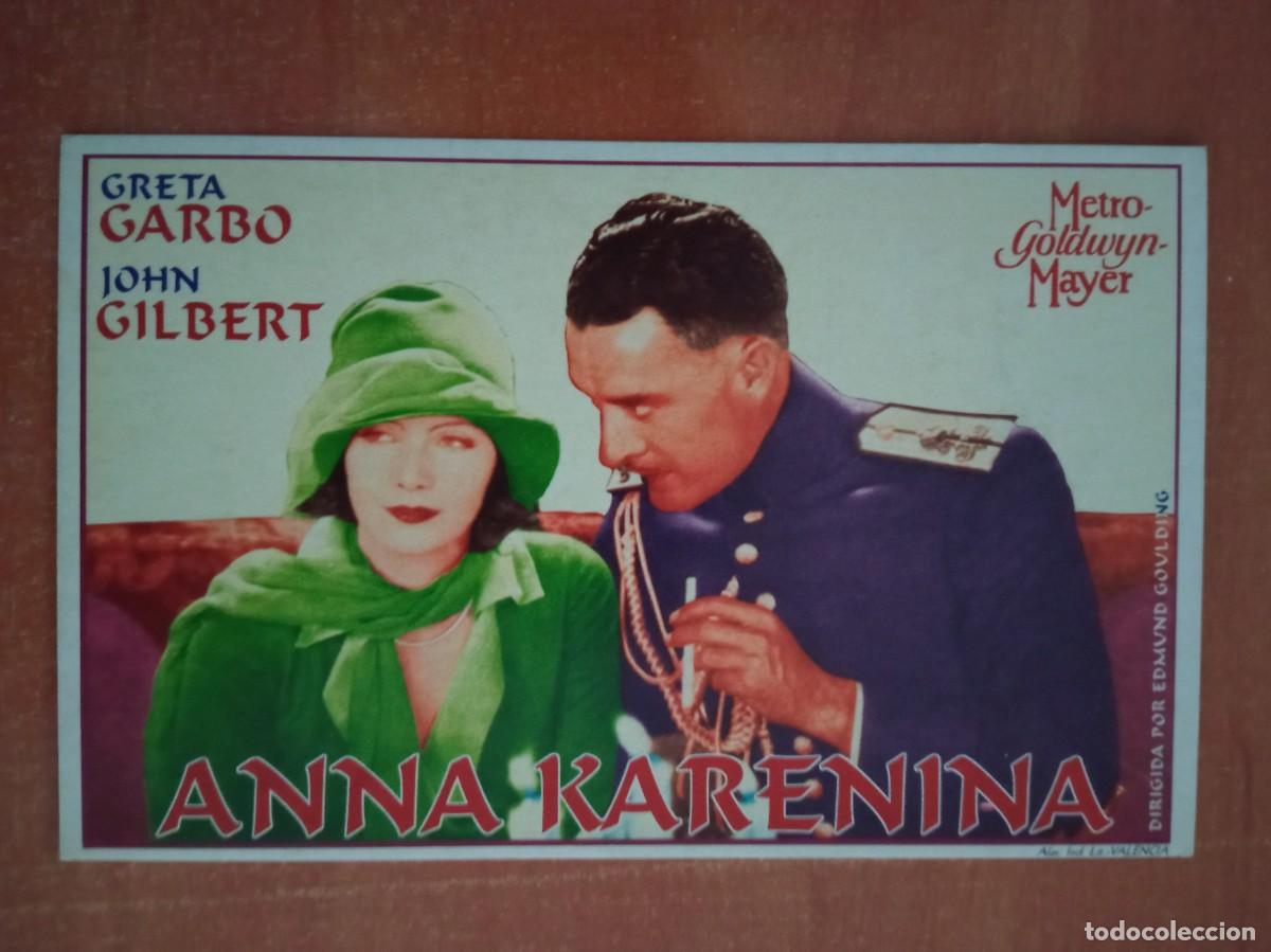 Cine: ANA KARENINA, GRETA GARBO, REPRODUCCI&Oacute;N O FACSIMIL ACARTONADO HECHO EN LOS A&Ntilde;OS 80 EN VALENCIA