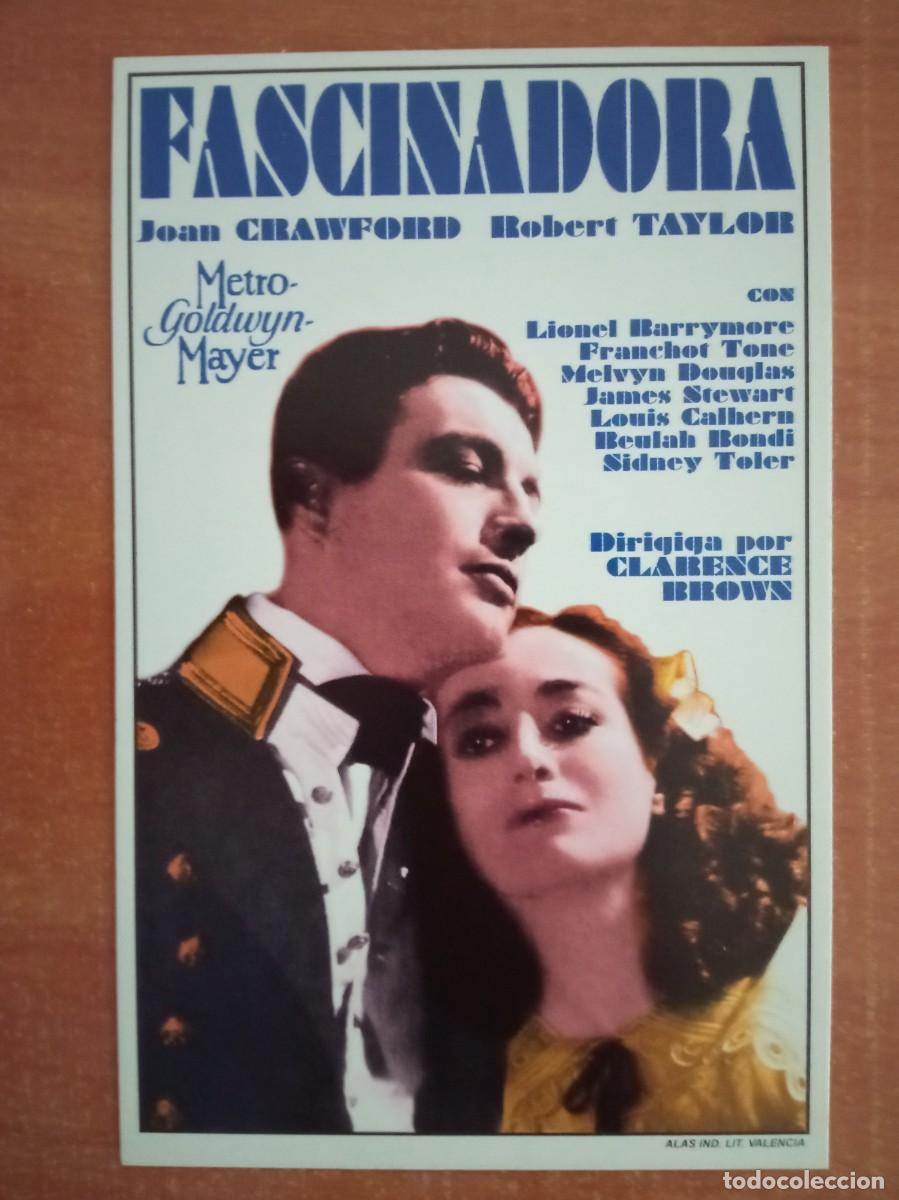 Cine: FASCINADORA, JOAN CRAWFORD, REPRODUCCI&Oacute;N O FACSIMIL ACARTONADO HECHO EN LOS A&Ntilde;OS 80 EN VALENCIA