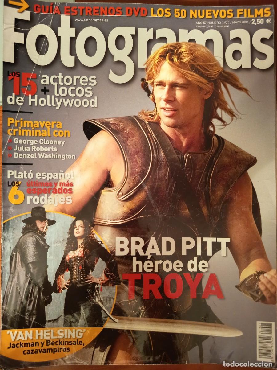 Cine: REVISTA FOTOGRAMAS 1927 1.927 MAYO 2004 BRAD PITT H&Eacute;ROE DE TROYA GEORGE CLOONEY VAN HELSING GU&Iacute;A DVD