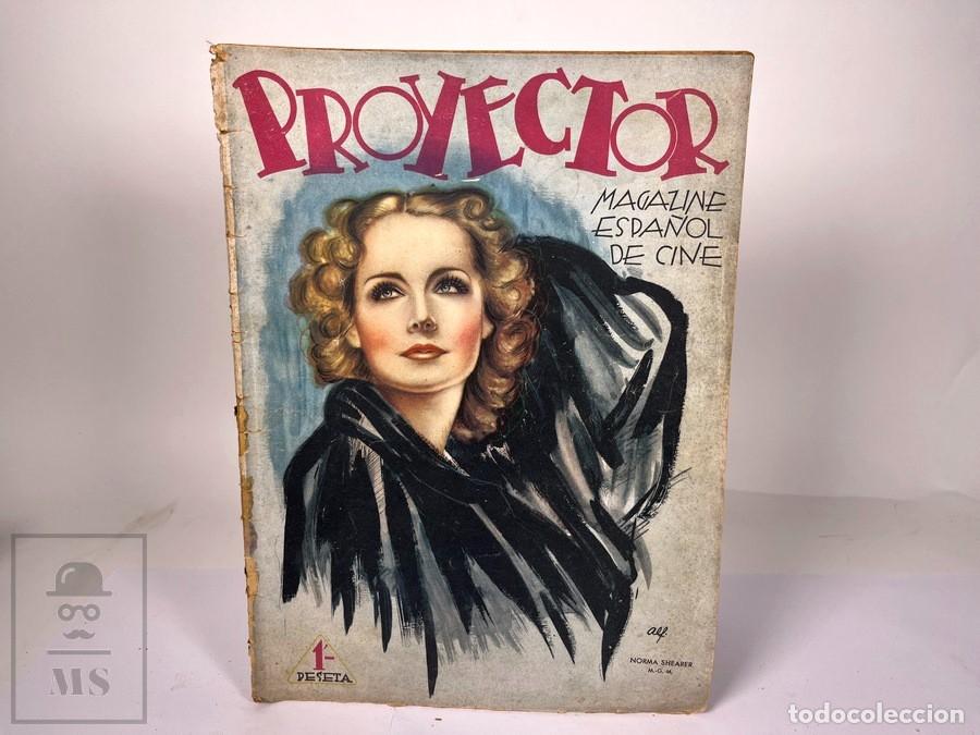 Cine: Antigua Revista de Cine - Proyector / Norma Shearer - N&ordm; 9, 10, 11 y 12 / Julio a Octubre de 1936