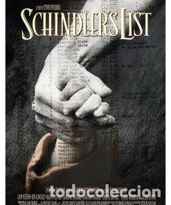 Cine: LA LISTA DE SCHINDLER. SCHINDLER'S LIST L&Aacute;MINA CARTEL 45 x 32 CMS.