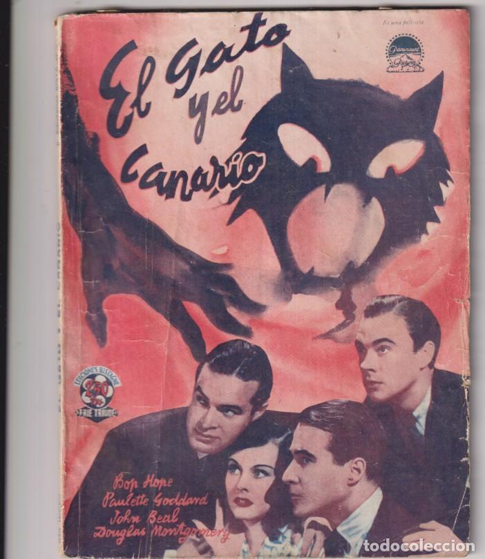 Cinema: El Gato y el Canario de Paramount. Ediciones Bistagne. (21x15,5 c.) 72 p&aacute;ginas con fotos de la Pel&iacute;c