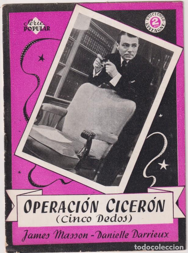 Cine: Operaci&oacute;n Cicer&oacute;n. Serie popular. Ediciones Bistagne. (20 p&aacute;ginas con fotos de la pel&iacute;cula)