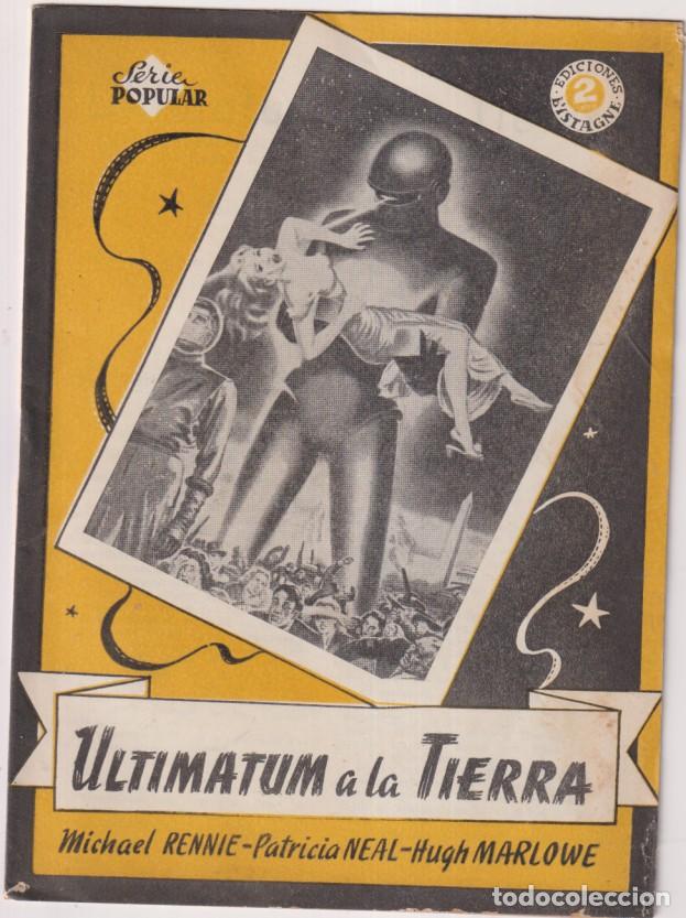 Cine: Ultim&aacute;tum a la Tierra. Michael Rennie, Patricia Neal. Serie Popular. Ediciones Bistagne. (20 p&aacute;ginas