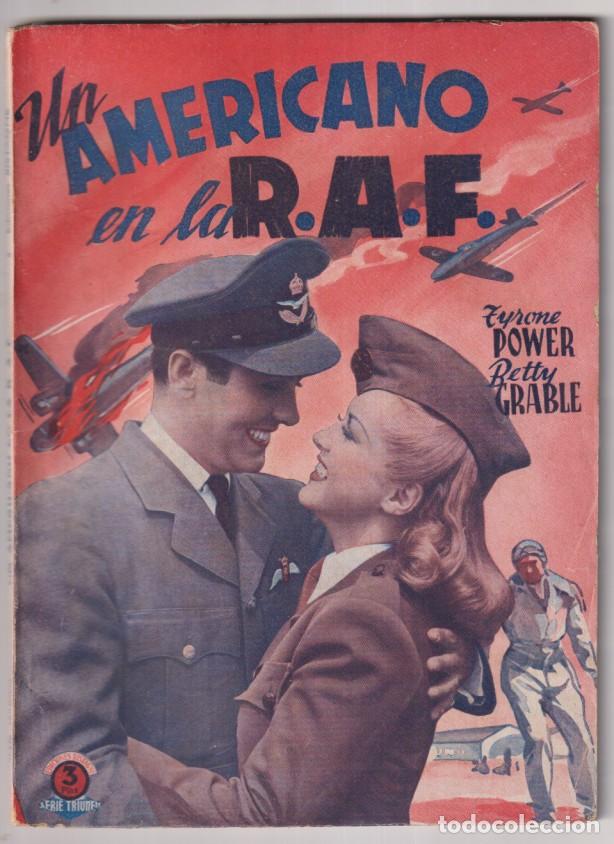 Cine: Un americano en la R.A.F.. Tyrone Power, Betty Grable. La Novela Semanal Cinematogr&aacute;fica. E. Bistagn