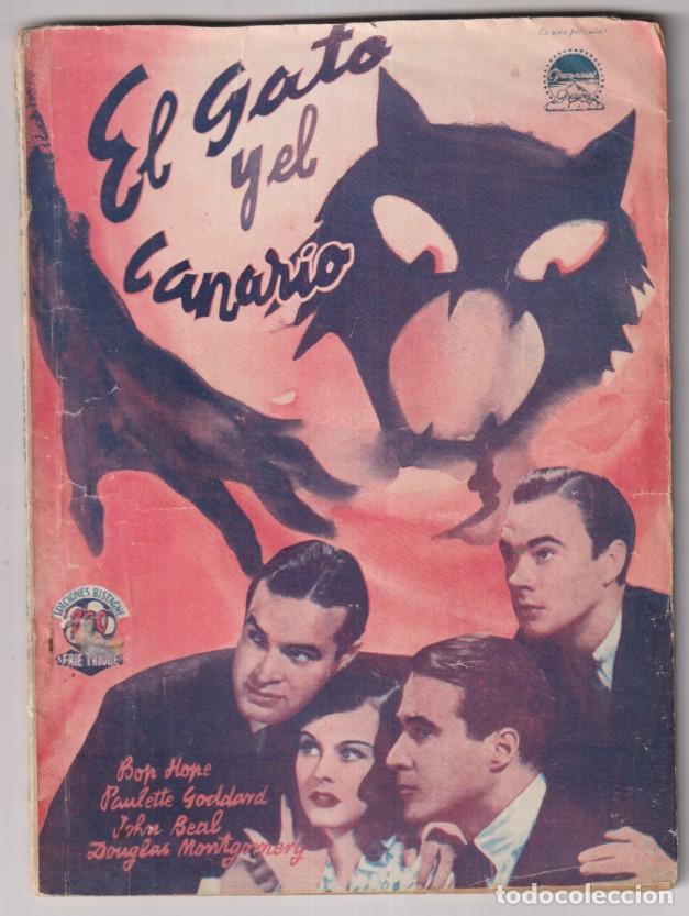 Cine: El gato y el canario. Paramount. Bobo Hope, Paulette Goddard. Foto Novela. Ediciones Bistagne. (72 p