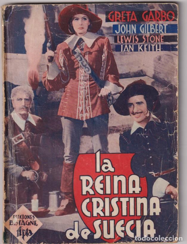 Cine: la reina Cristina de Suecia de MGM. Greta Garbo, John Gilbert, Lewis Stone. La Novela Semanal. Bista