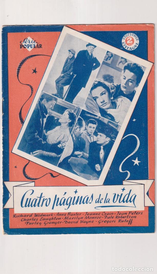 Cine: Cuatro p&aacute;ginas de la vida. Serie popular. Ediciones Bistagne (20 p&aacute;ginas con fotos de la pel&iacute;cula)