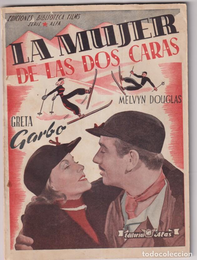 Cine: La mujer de las dos caras. MGM. Greta Garbo, Melvyn Douglas. Biblioteca Films 320. Edi. alas. (72 p.