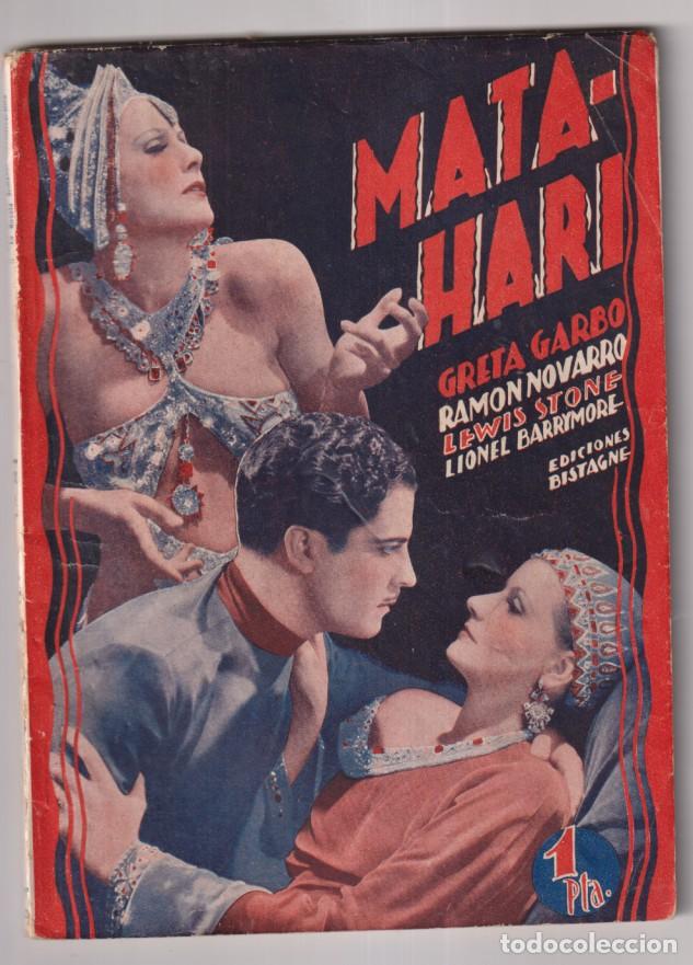 Cine: Mata-Hari de MGM. con Greta Garbo y Ram&oacute;n Novarro, La Novela Semanal Cinematogr&aacute;fica. Edit. Bistagne