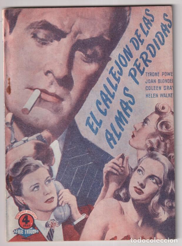 Cine: El Callej&oacute;n de las Almas Perdidas. 20 Century Fox. Tyrone Power, Joan Blondel. L. N. S. Cinem. E. bi