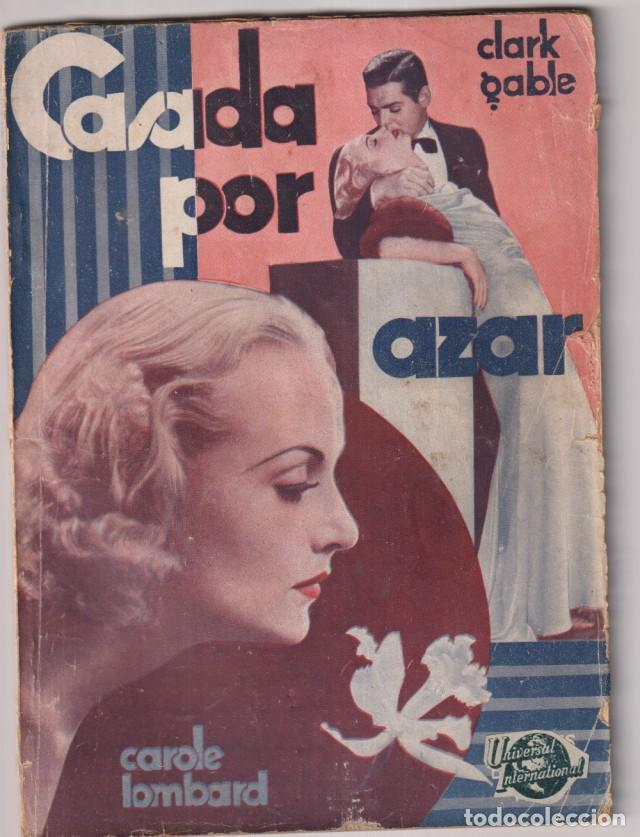 Cine: Casada por Azar. Paramount. Carole Lombard, Clark Gable. Ediciones Biblioteca Films. Editorial Alas.