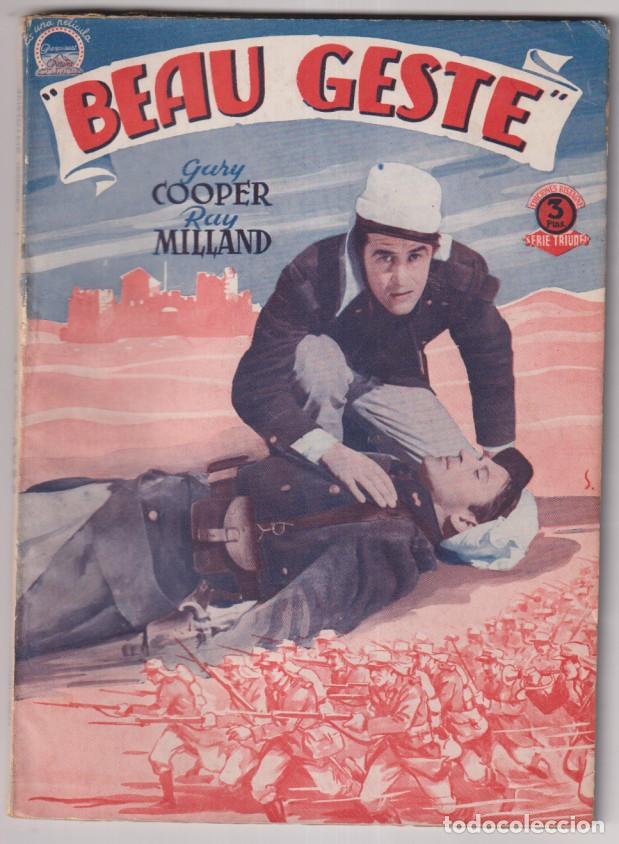 Cine: Beau Geste de Paramount. Gary Cooper, Ray Milland. Foto Films de Ediciones Bistagne. (72 p&aacute;ginas con