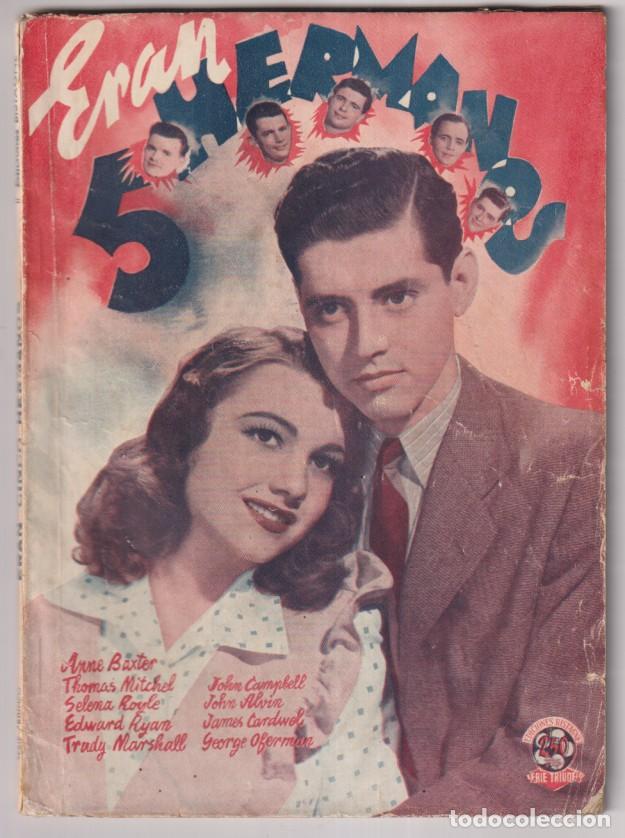 Cine: Eran 5 hermanos. 20 Century Fox. Anne Baxter, Thomas Mitchel. Foto Novela. E. Bistagne. (72 p&aacute;ginas
