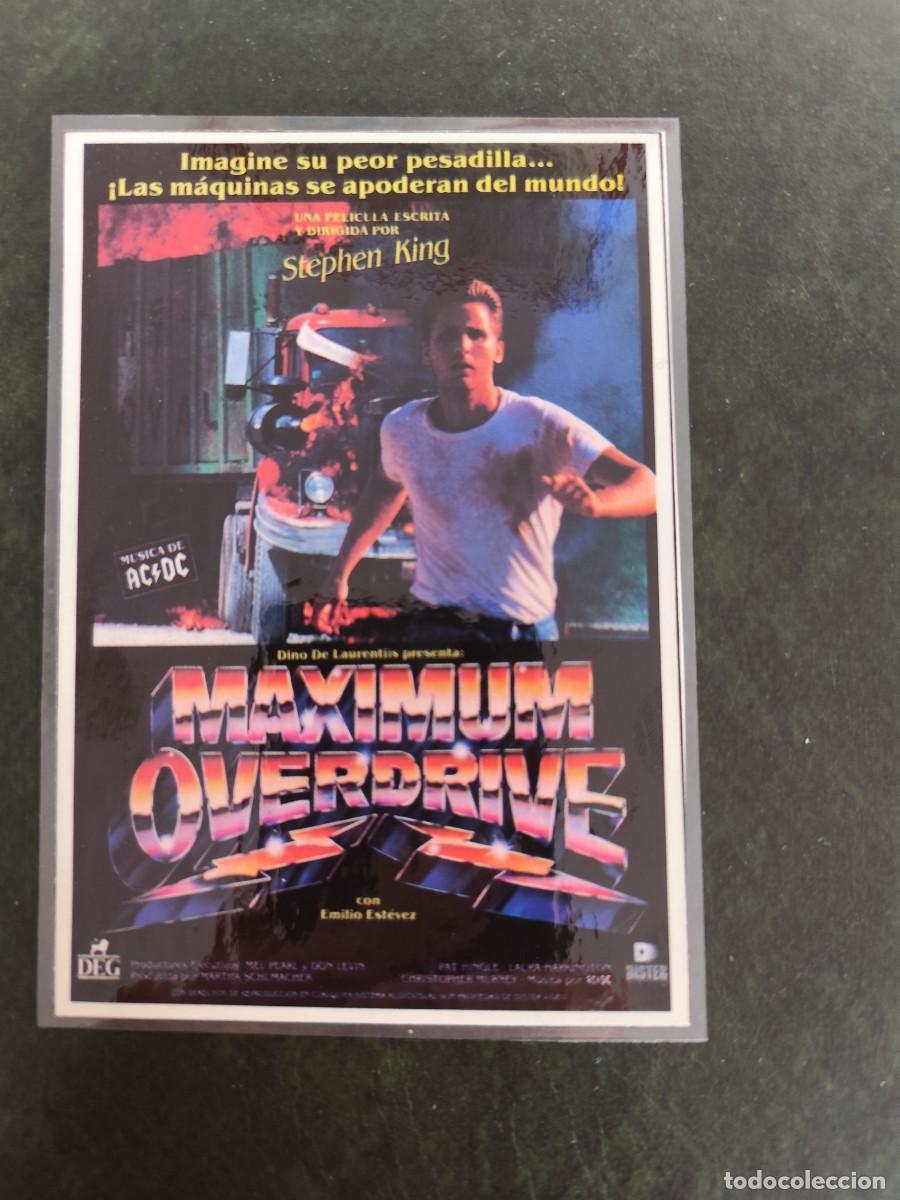 Cine: M&aacute;ximum overdrive con ficha t&eacute;cnica plastificado