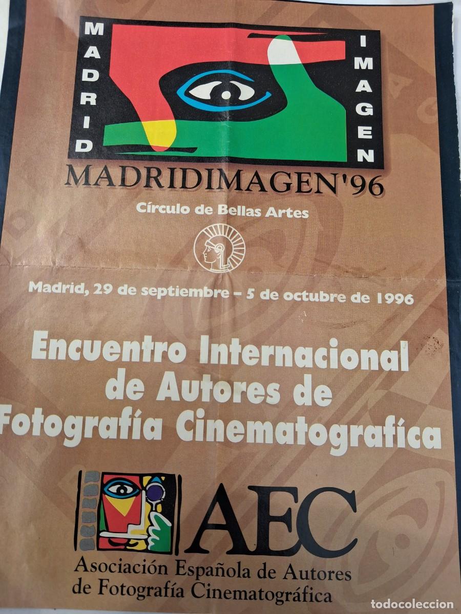 Cine: Madridimagen 96 -cartel anuncio A4- encuentro internacional autores fotograf&iacute;a cinematogr&aacute;fica 1996