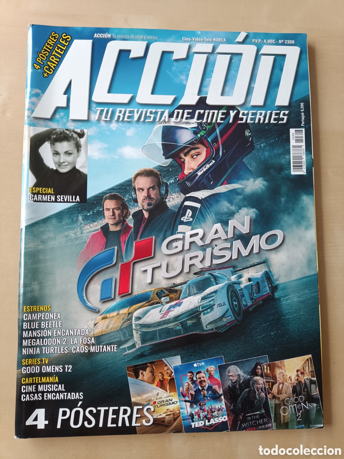 Cine: REVISTA ACCI&Oacute;N N&deg; 2308 AGOSTO 2023 GRAN TURISMO CARMEN SEVILLA ORLANDO BLOOM GOOD OMENS