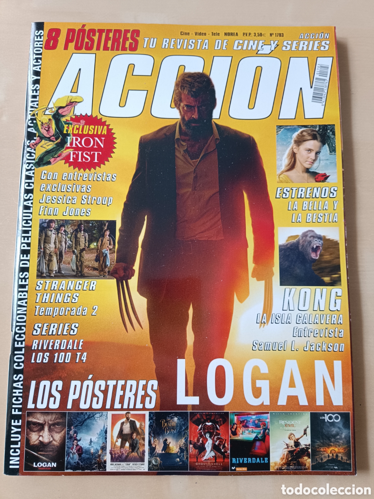 Cine: REVISTA ACCI&Oacute;N N&deg; 1703 MARZO 2017 LOGAN STRANGER THINGS 2 LOS 100
