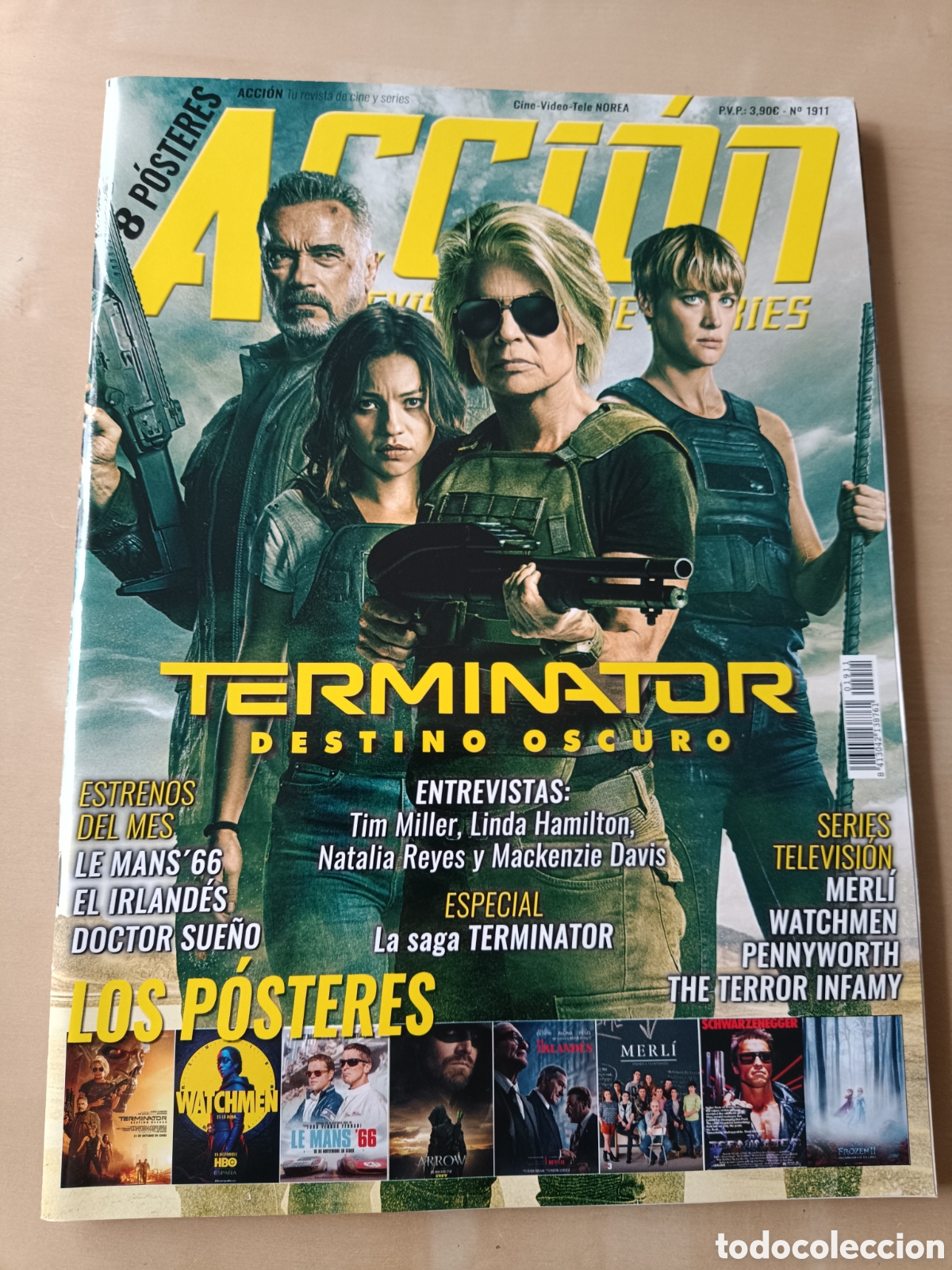 Cine: REVISTA ACCI&Oacute;N N&deg; 1911 NOVIEMBRE 2019 TERMINATOR DESTINO OSCURO WATCHMEN