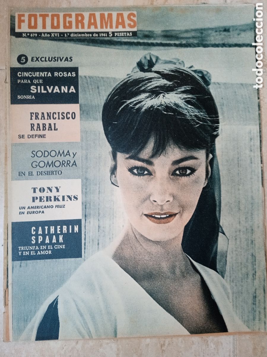 Cine: Fotogramas 679 A&Ntilde;O 1961 - Silvana - CATHERINE SPAAK Anthony Perkins Elvis Presley Brigitte Bardot