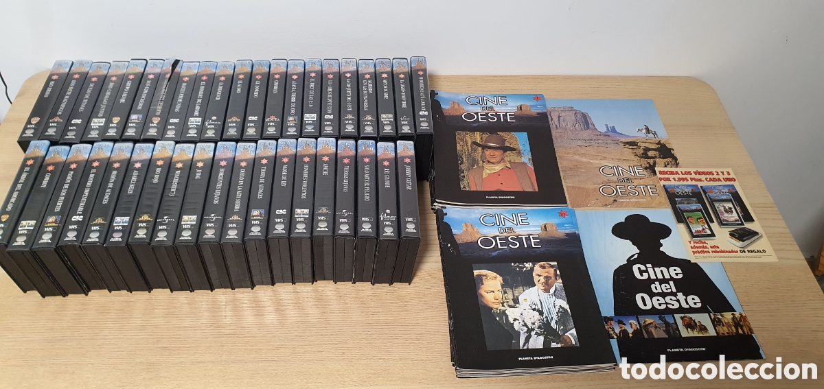 Cinema: Pack 40 VHS y 39 revistas Cine del Oeste y 3 cat&aacute;logos