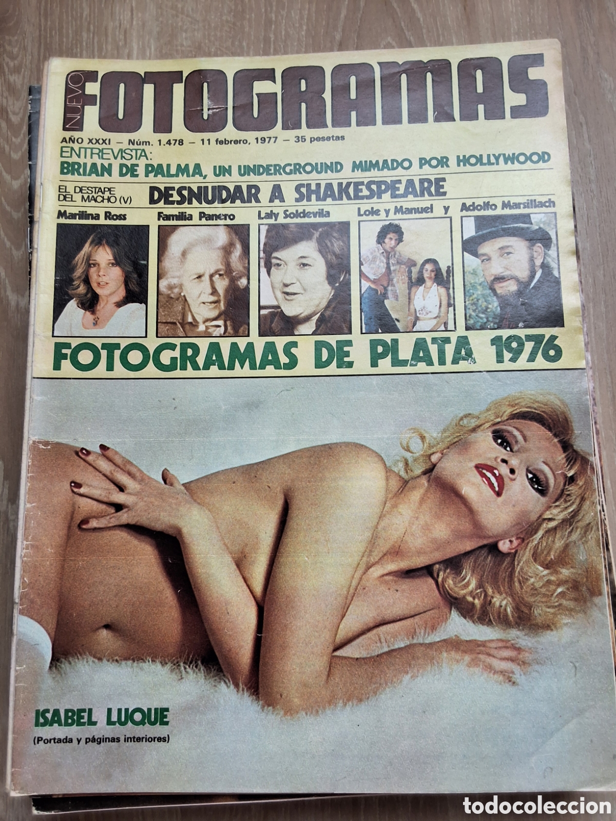 Cine: Fotogramas nuevo revista cine semanal a&ntilde;o 1977 febrero 11 Isabel Luque