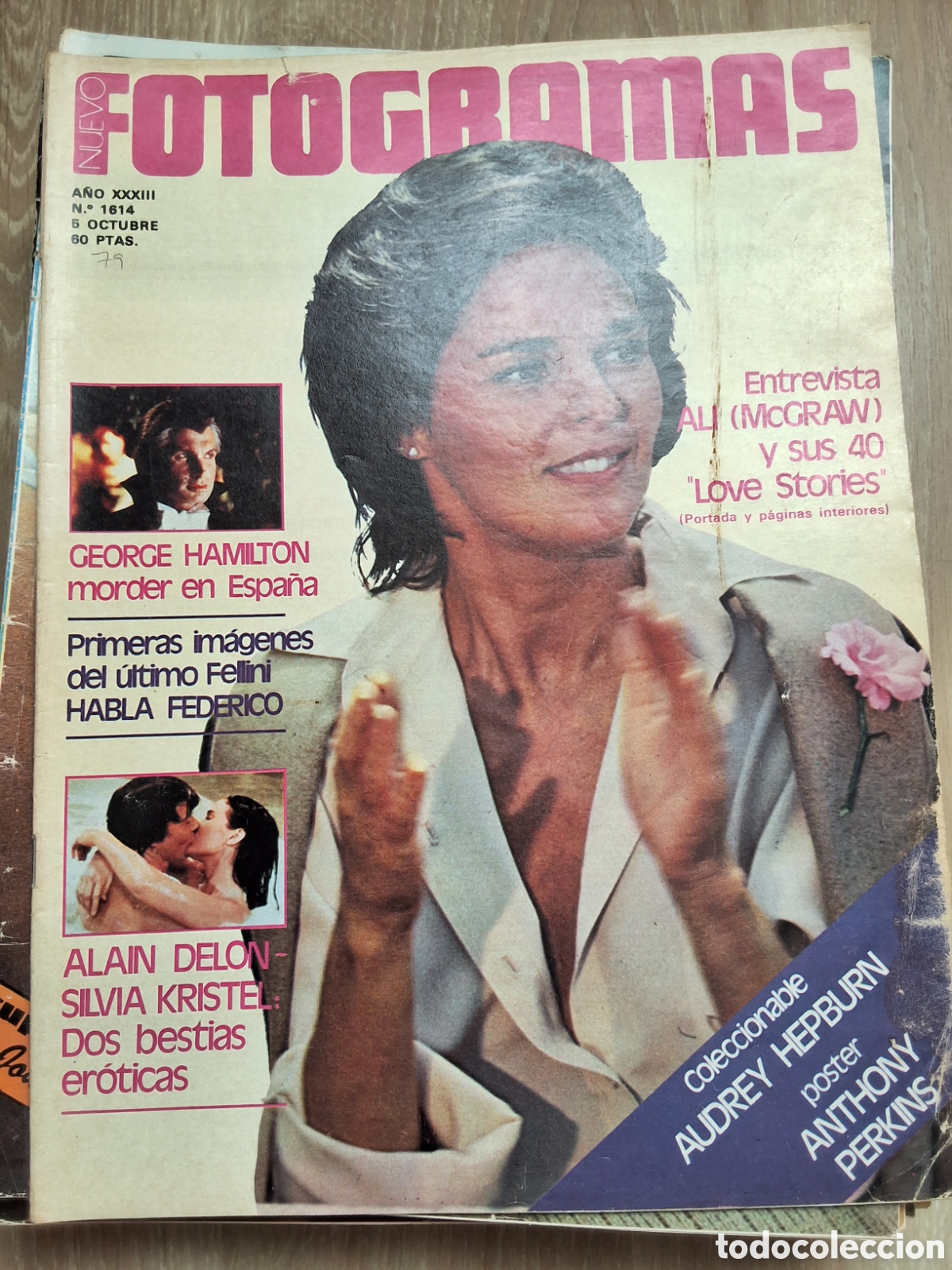 Cine: Fotogramas nuevo revista cine semanal a&ntilde;o 1979 octubre 5 Ali Mcgraw