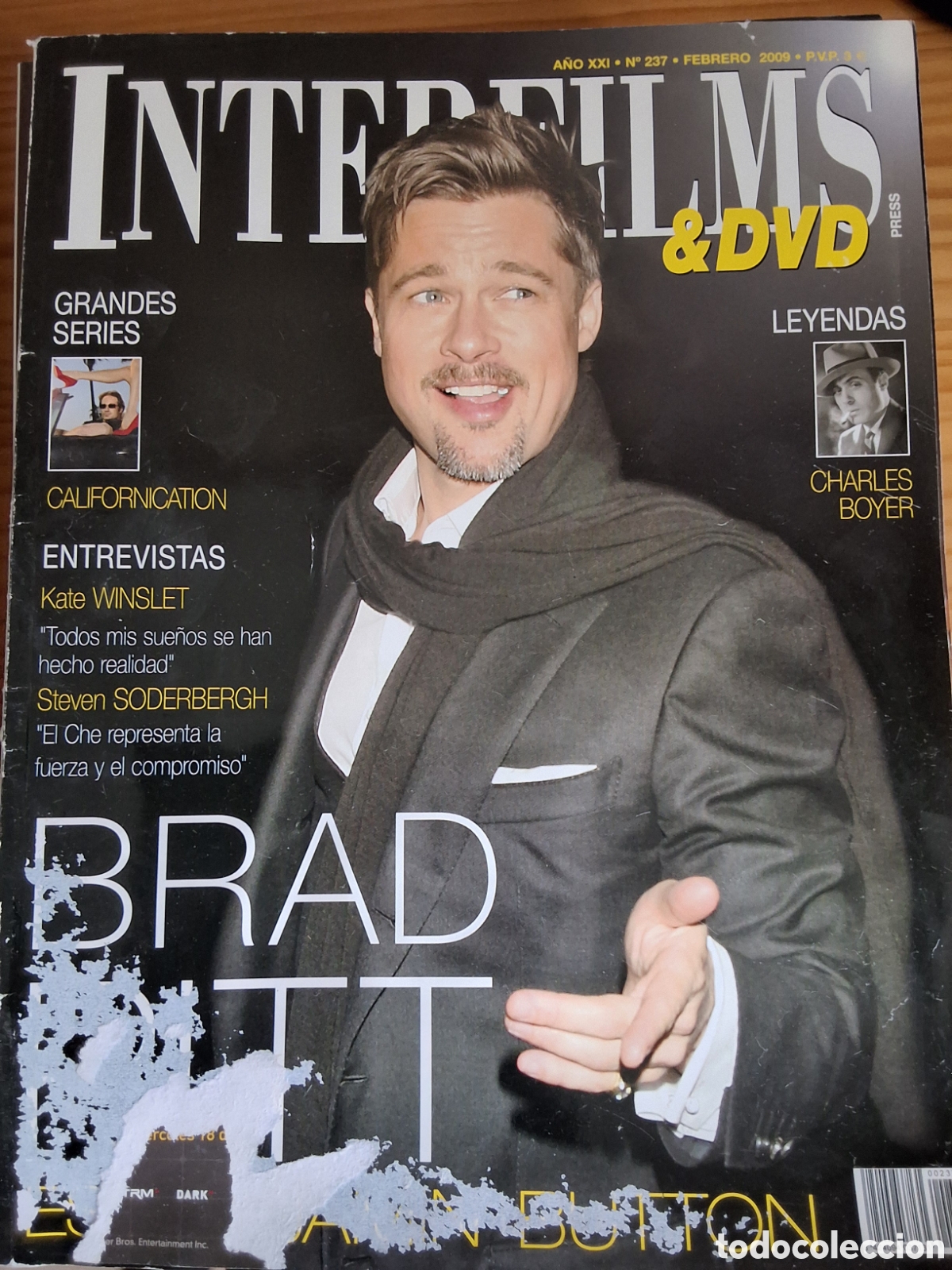 Cine: Interfilms revista cine n&uacute;mero 237 a&ntilde;o 2009/2 Brad pitt incluye caratulas y programas