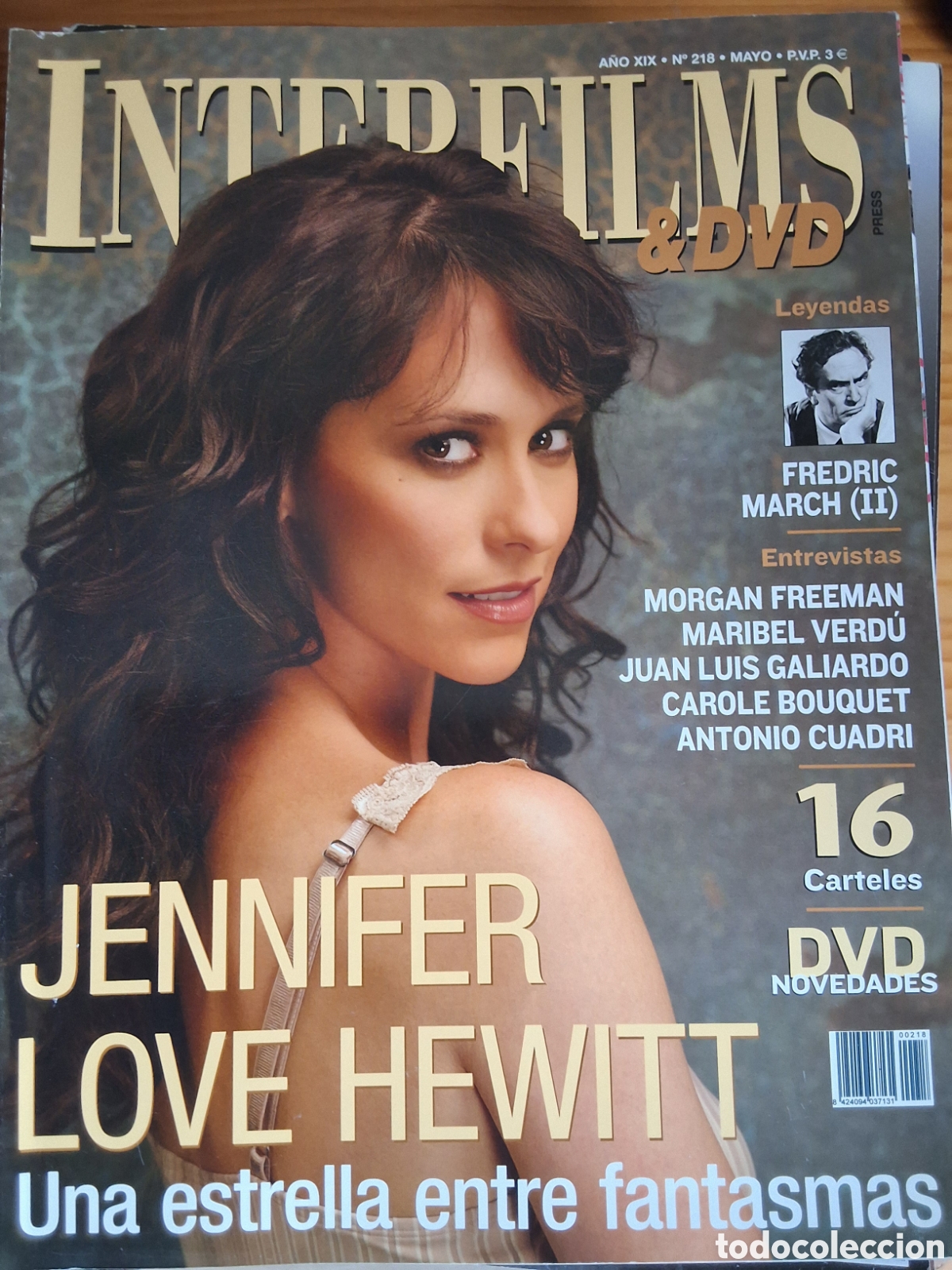 Cine: Interfilms revista cine n&uacute;mero 218 a&ntilde;o 2007/5 Jennifer Hewitt incluye caratulas programas