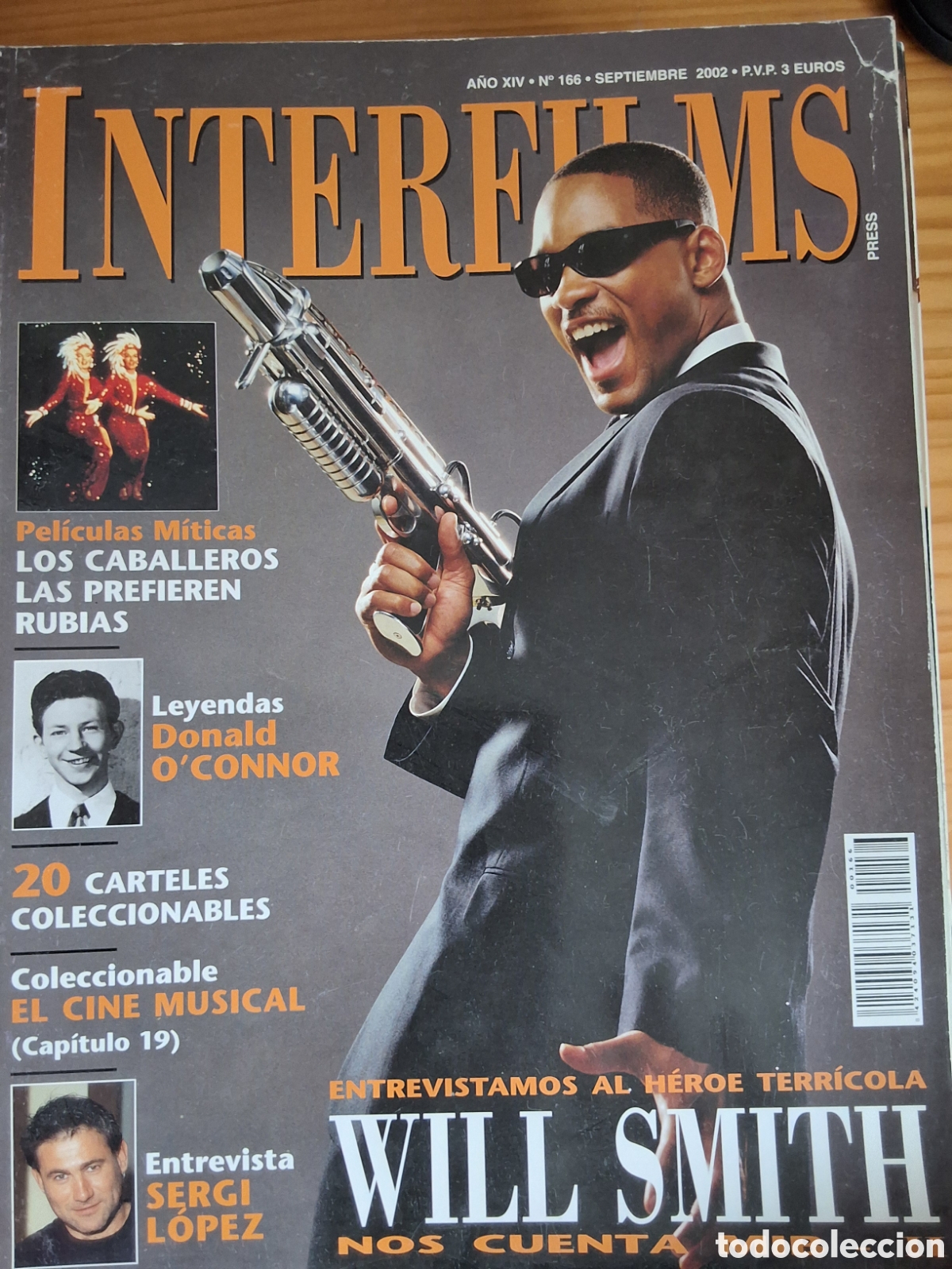 Cine: Interfilms revista cine n&uacute;mero 166 a&ntilde;o 2002/9 Will Smith incluye carteles programas