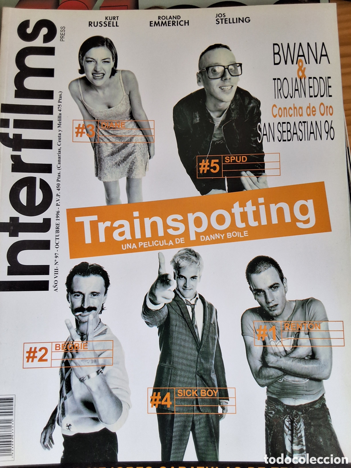 Cine: Interfilms revista cine n&uacute;mero 97 a&ntilde;o 1996/10 Trainspotting incluye carteles programas
