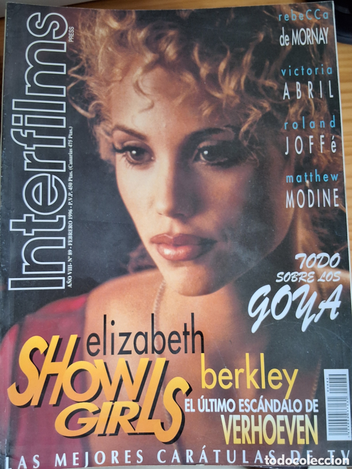 Cine: Interfilms revista cine n&uacute;mero 89 a&ntilde;o 1996/2 Elizabeth Berkley incluye caratulas programas