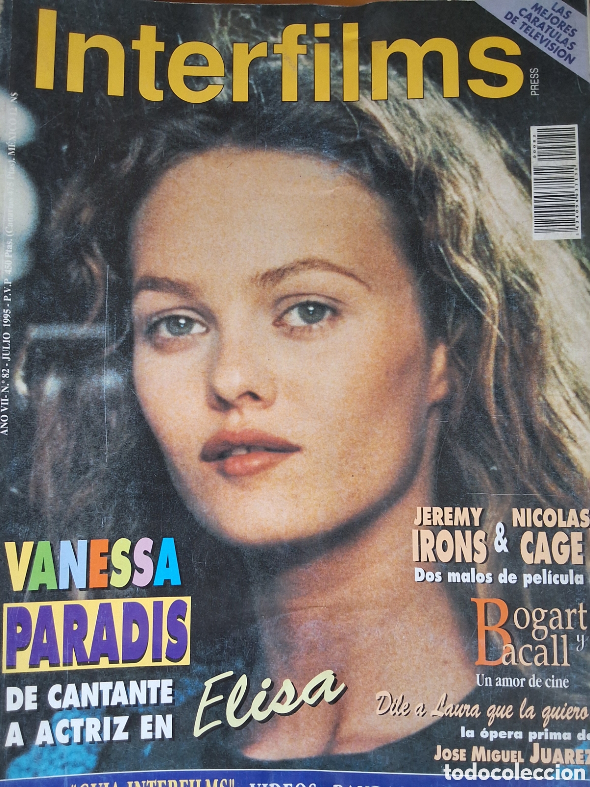 Cine: Interfilms revista cine n&uacute;mero 82 a&ntilde;o 1995/7 Vanessa Paradis incluye caratulas programas