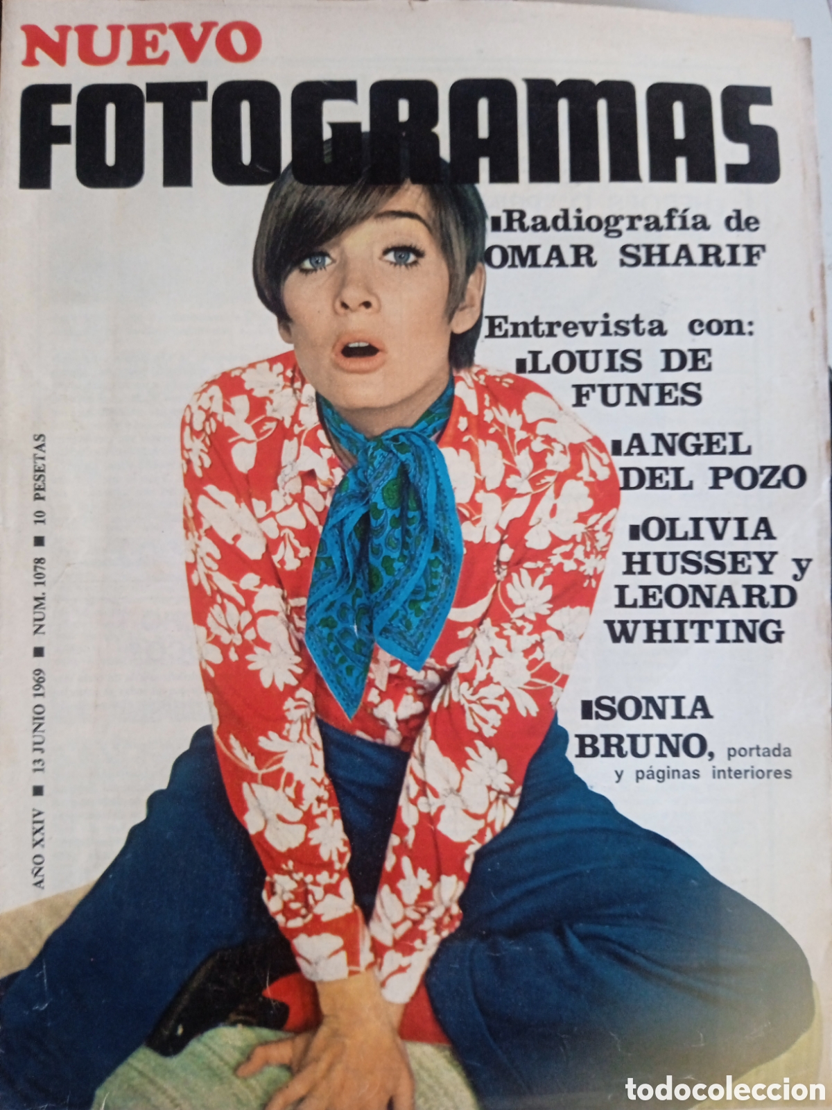 Cine: Nuevo Fotogramas 1078 Sonia Bruno Omar Shariff Louis de Funes Olivia Hussey Nuestro Peque&ntilde;o Mundo