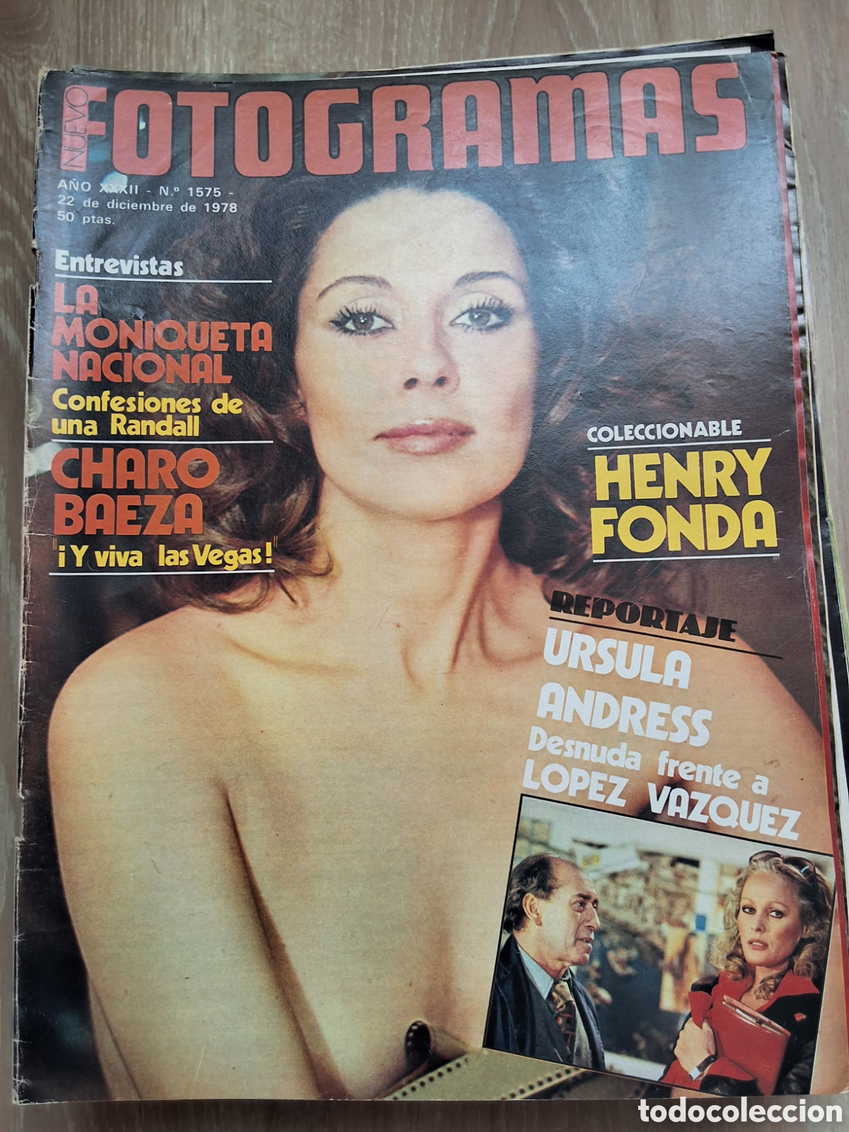 Cine: Fotogramas nuevo revista cine semanal a&ntilde;o 1978/12/25 M&oacute;nica Randall Charo Baeza