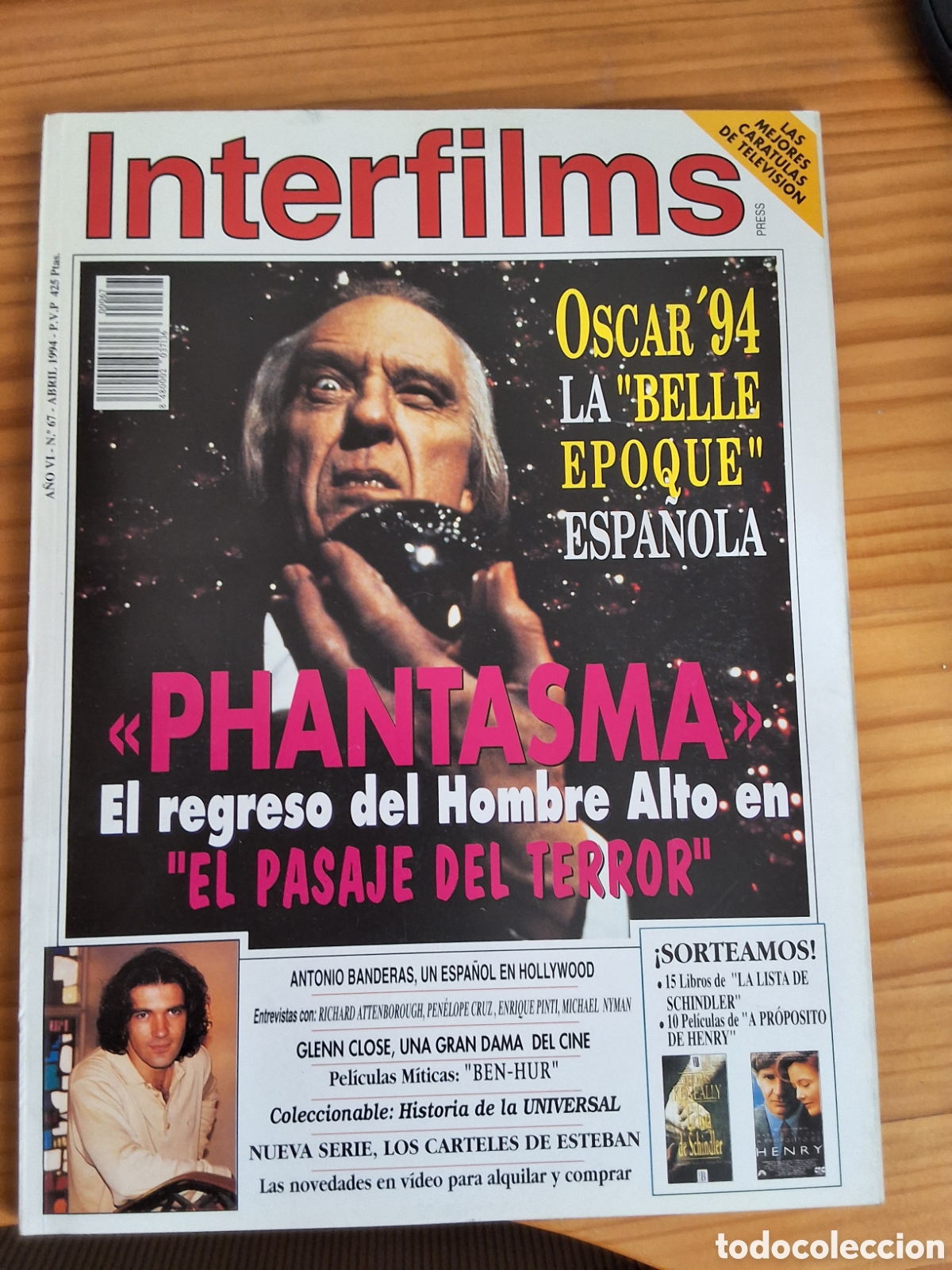 Cine: Interfilms revista cine n&uacute;mero 67 a&ntilde;o 1994/4 Phantasma incluye caratulas programas
