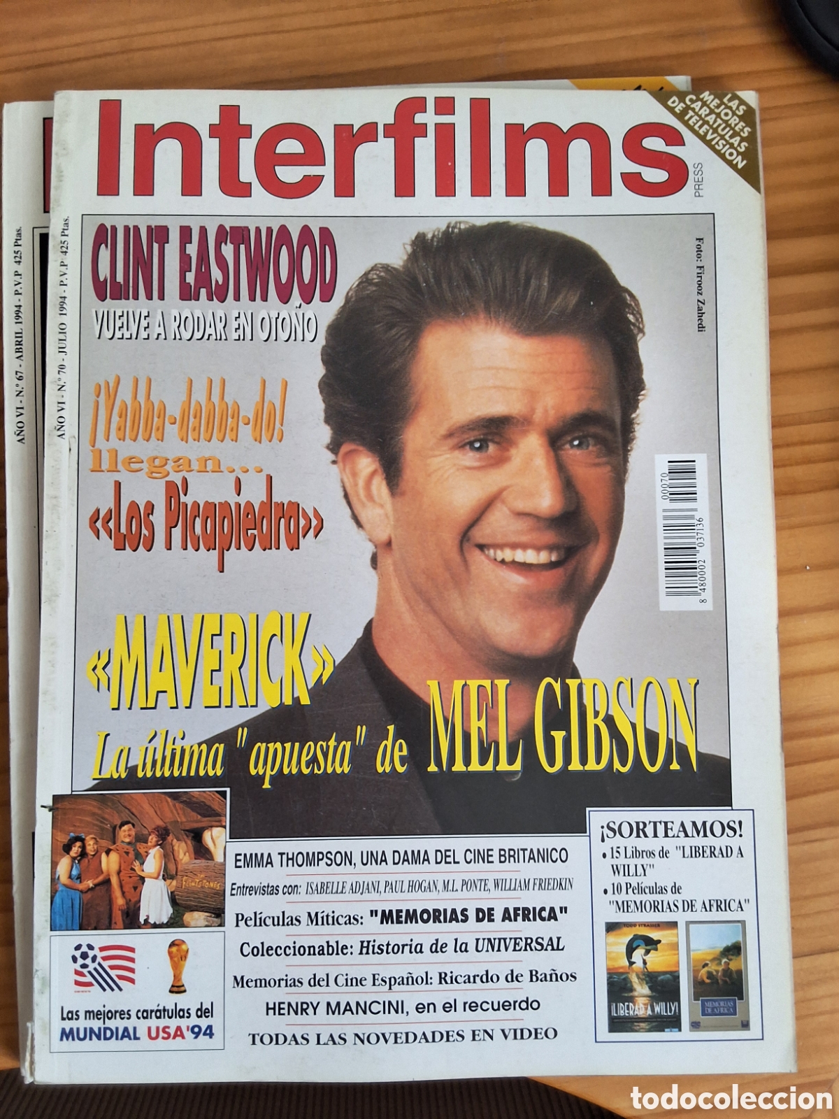 Cine: Interfilms revista cine n&uacute;mero 70 a&ntilde;o 1994/7 Mel Gibson incluye caratulas programas