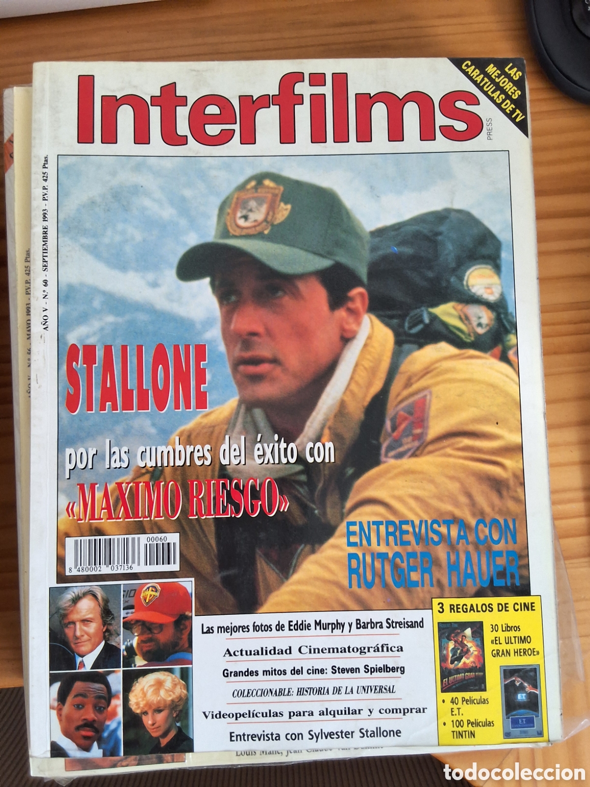 Cine: Interfilms revista cine n&uacute;mero 60 a&ntilde;o 1993/9 Stallone Streisand incluye caratulas programas