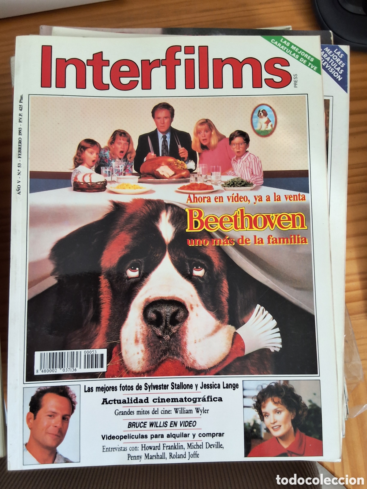 Cine: Interfilms revista cine n&uacute;mero 53 a&ntilde;o 1993/2 Beethoven Lange Willis incluye caratulas programas