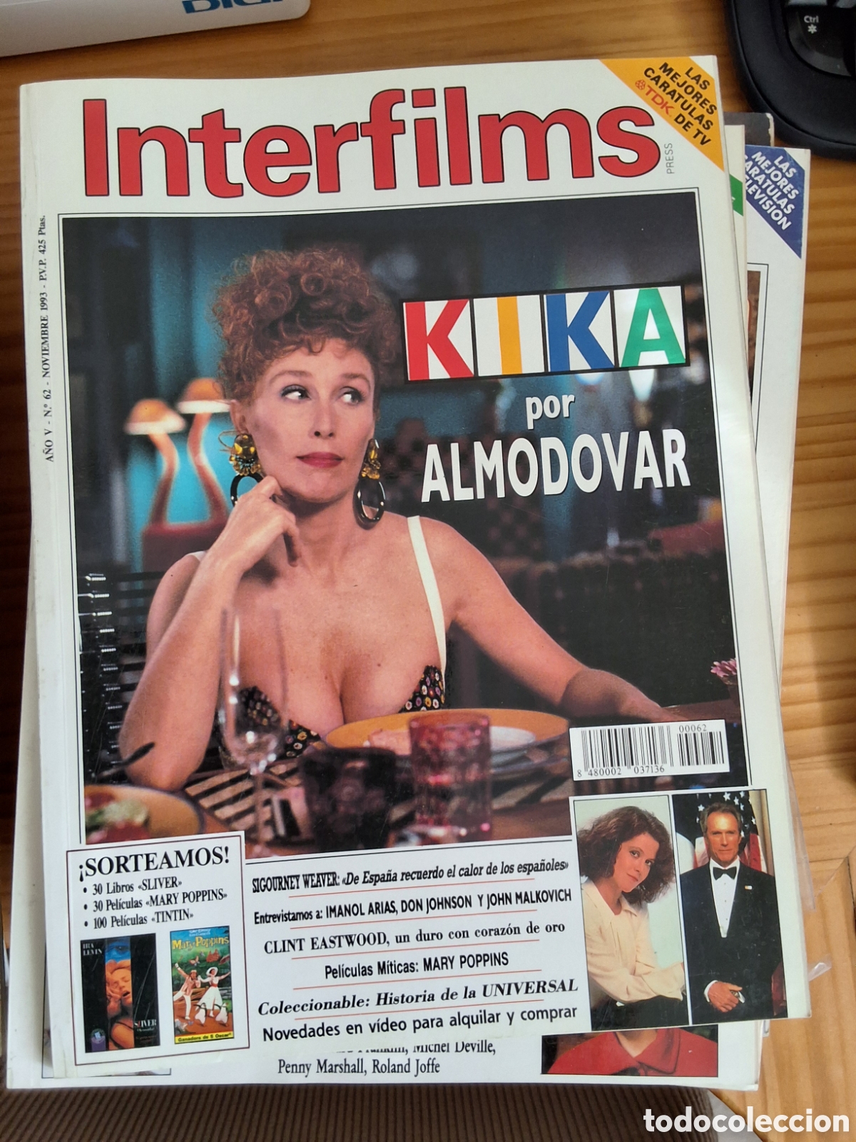 Cine: Interfilms revista cine n&uacute;mero 62 a&ntilde;o 1993/11 Forque Weaver incluye caratulas programas