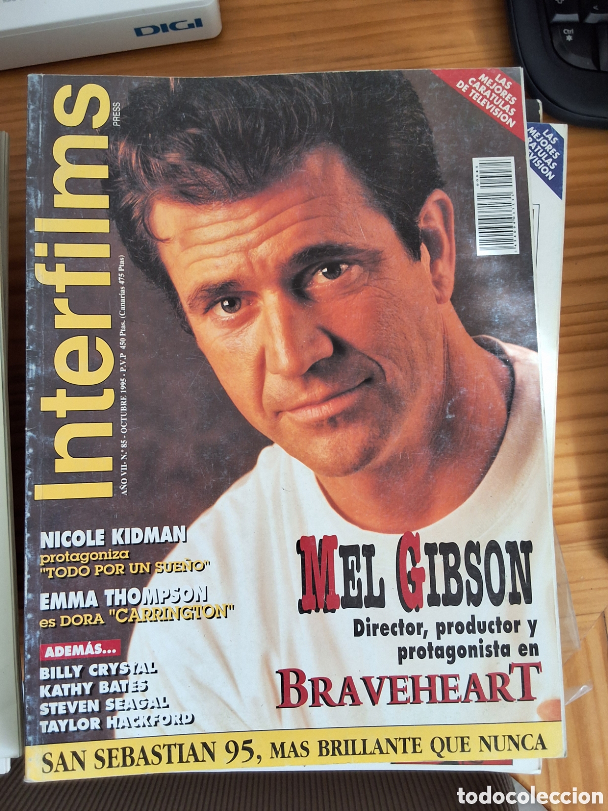 Cine: Interfilms revista cine n&uacute;mero 85 a&ntilde;o 1995/10 Gibson kidman incluye caratulas programas