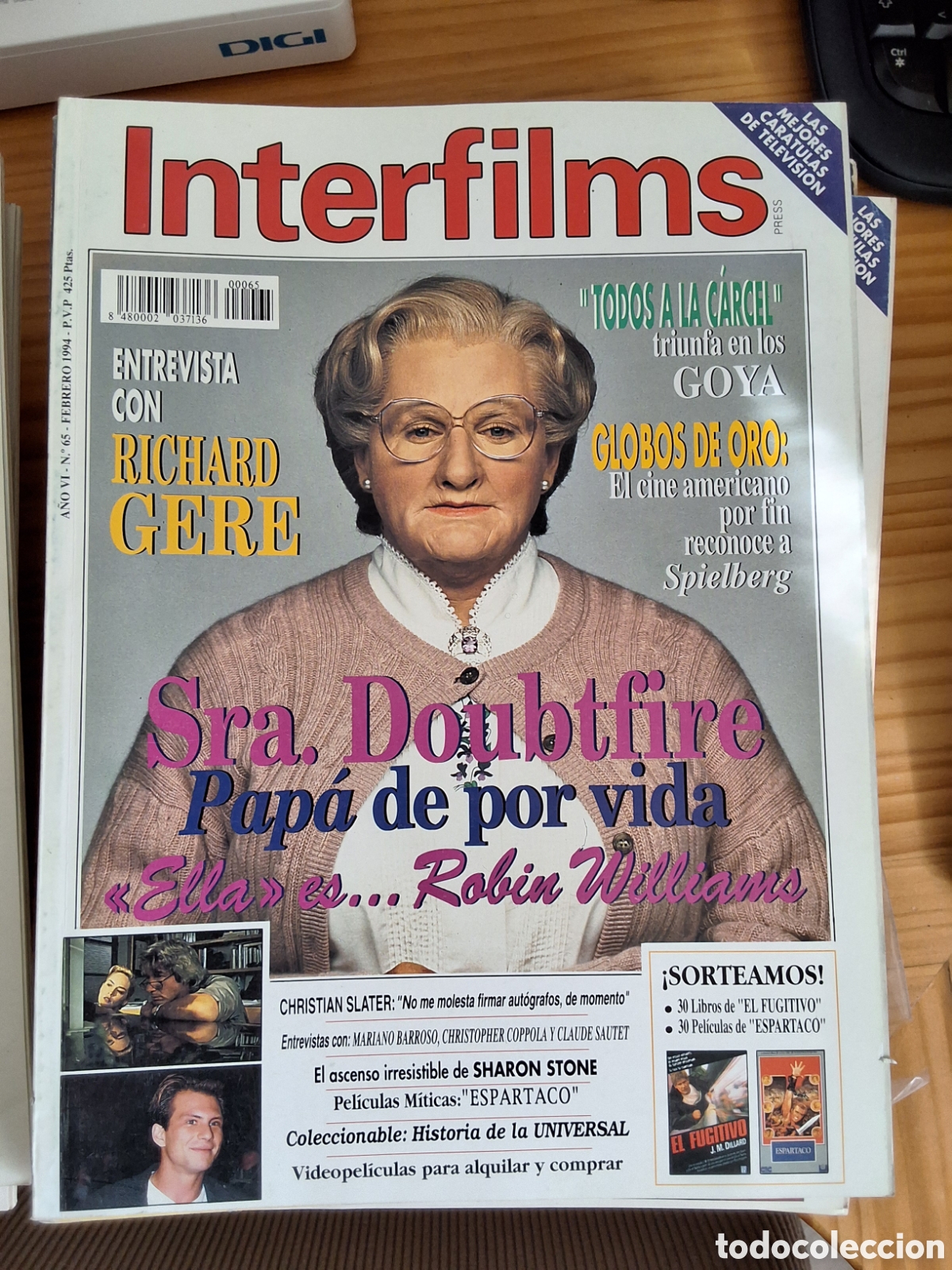 Cine: Interfilms revista cine n&uacute;mero 65 a&ntilde;o 1994/2 R. Williams incluye caratulas programas